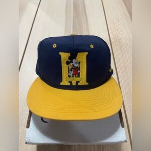 Vintage‎ Disney Mickey Mouse “M” Spellout SnapBack Hat